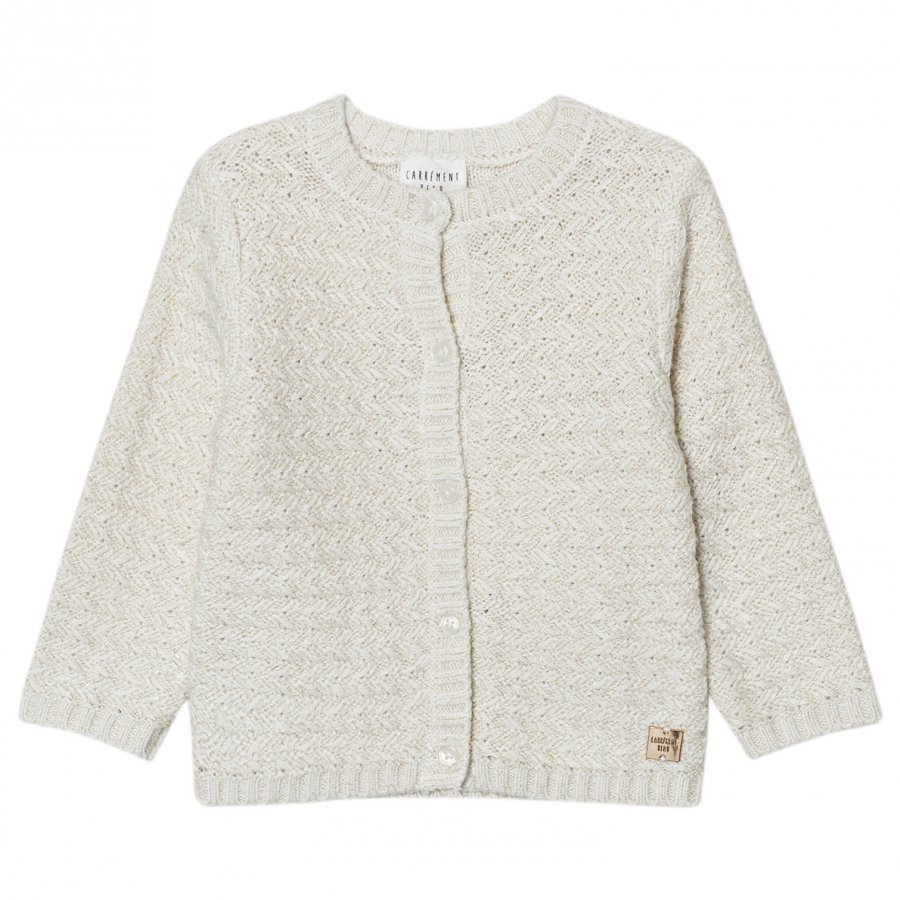 Carrément Beau Cream Textured Knit Cardigan Neuletakki