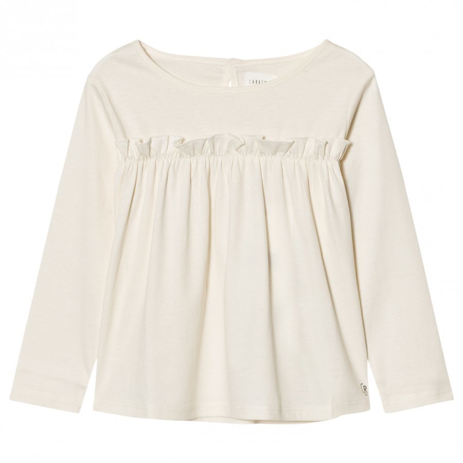 Carrément Beau Gathered Front Tee Cream T-Paita