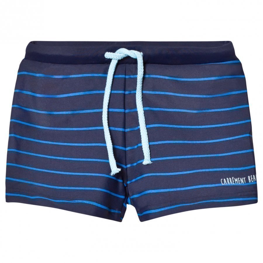 Carrément Beau Navy And Blue Stripe Swim Shorts Uimahousut