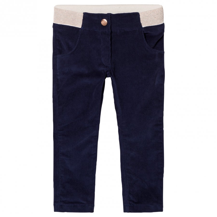 Carrément Beau Navy Corduroy Slim Pants Housut