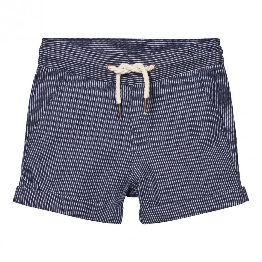 Carrément Beau Navy Stripe Shorts With Drawcord Waist Juhlashortsit