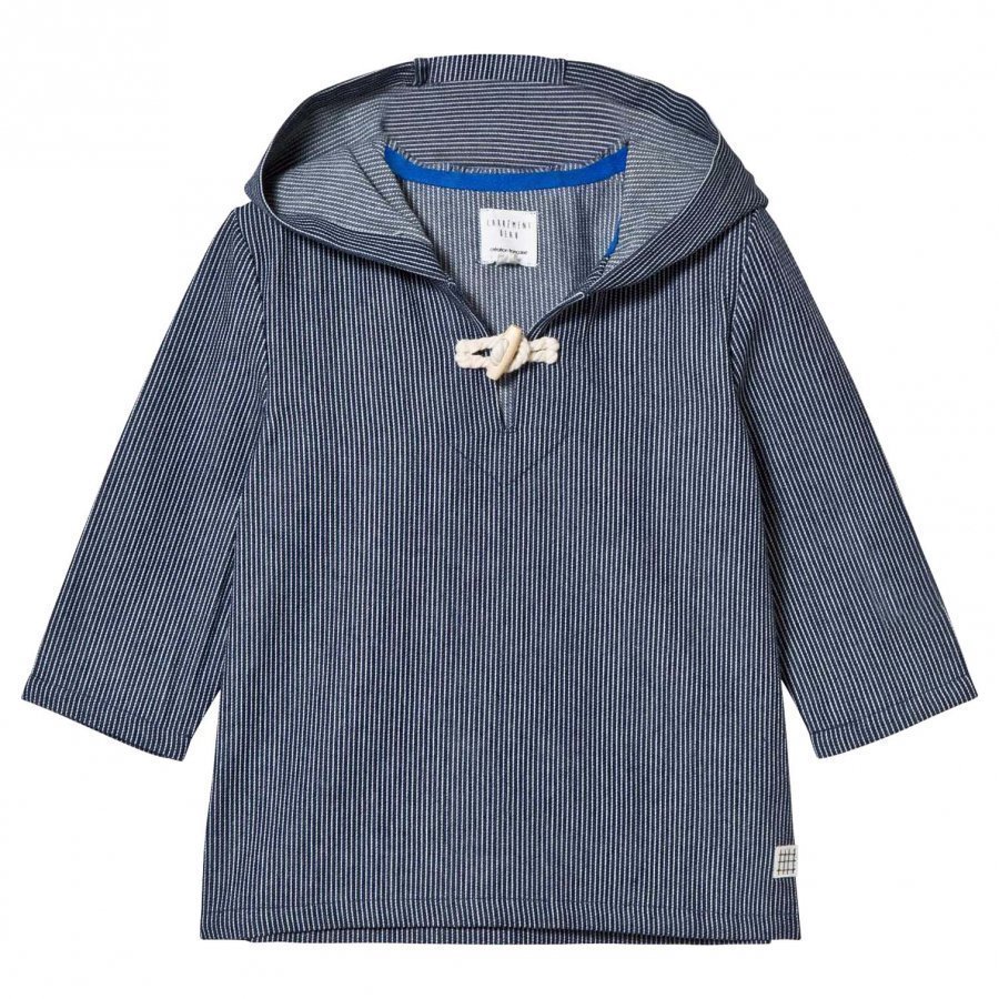 Carrément Beau Navy Woven Hooded Nautical Smock Huppari