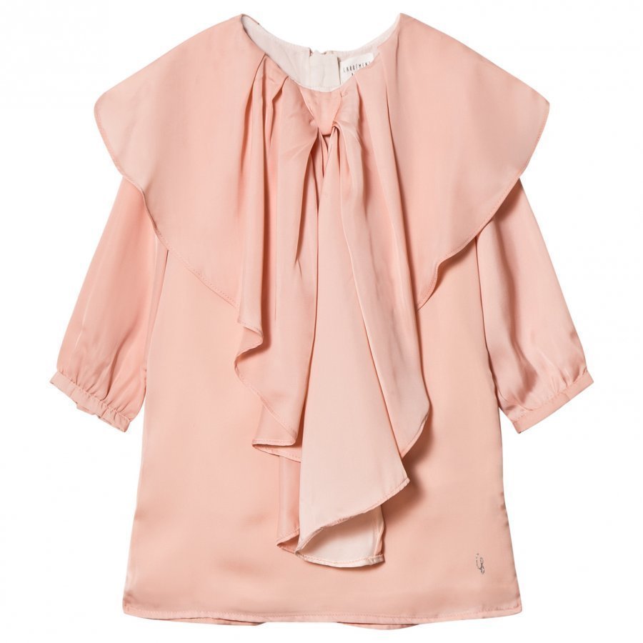 Carrément Beau Pink Bow Satin Dress Juhlamekko