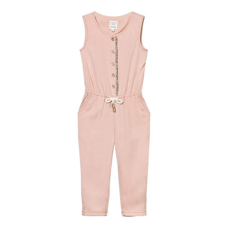 Carrément Beau Pink Jumpsuit With Rose Gold Trim Potkupuku