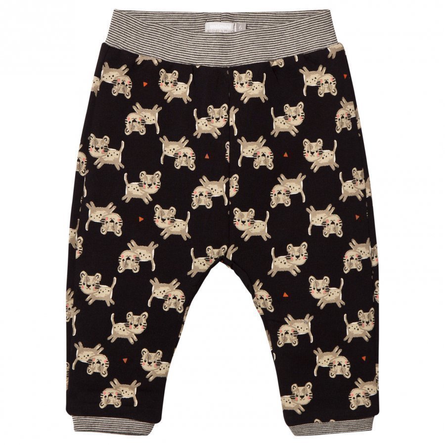 Catimini Black Tiger Print Soft Pants Verryttelyhousut