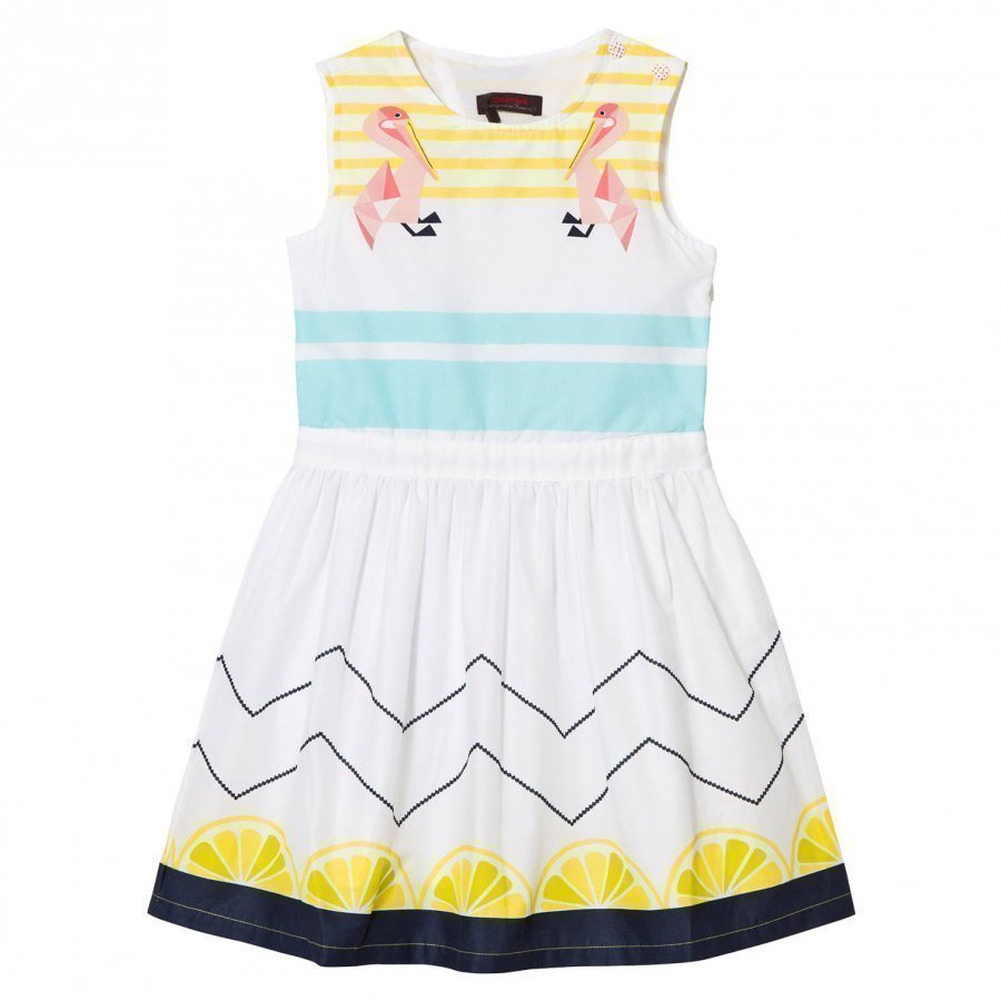 Catimini Multi Lemon And Pelican Print Dress Mekko