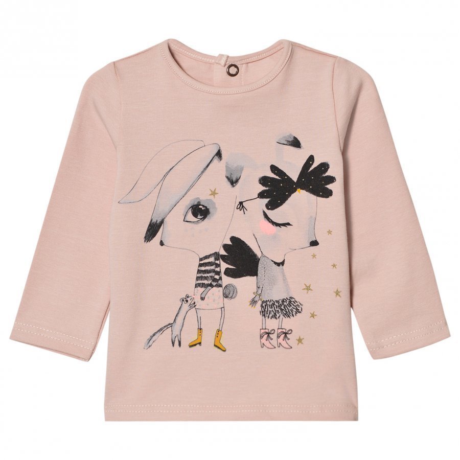 Catimini Pink Animal Print Long Sleeve Tee T-Paita