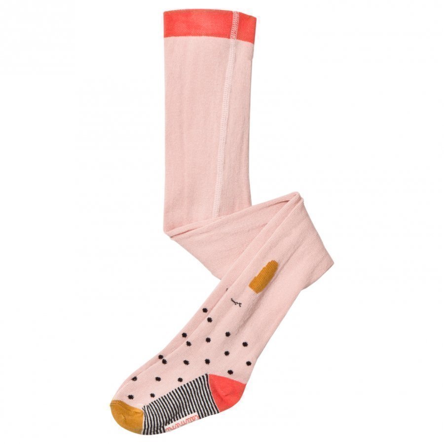 Catimini Pink Face And Spot Tights Sukkahousut