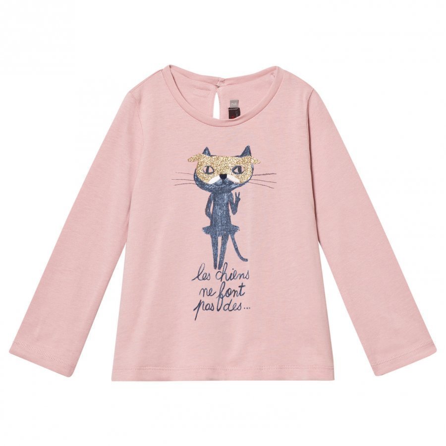 Catimini Pink Glitter Cat Tee T-Paita