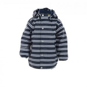 Celavi Rain Jacket Striped Sadetakki Sininen / Valkoinen