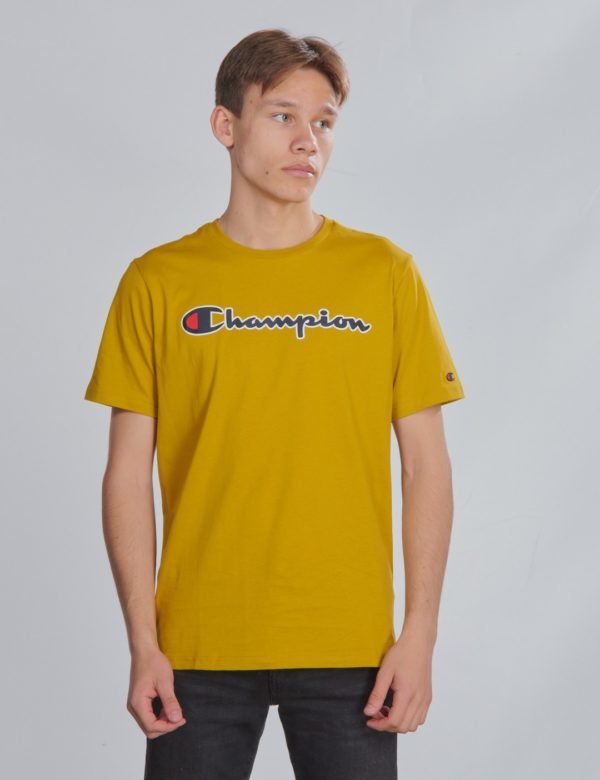 Champion Rochester Crewneck T Shirt T-Paita Keltainen