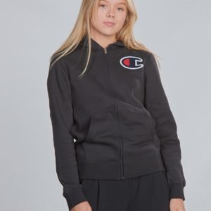 Champion Rochester Hooded Full Zip Sweatshirt Huppari Musta