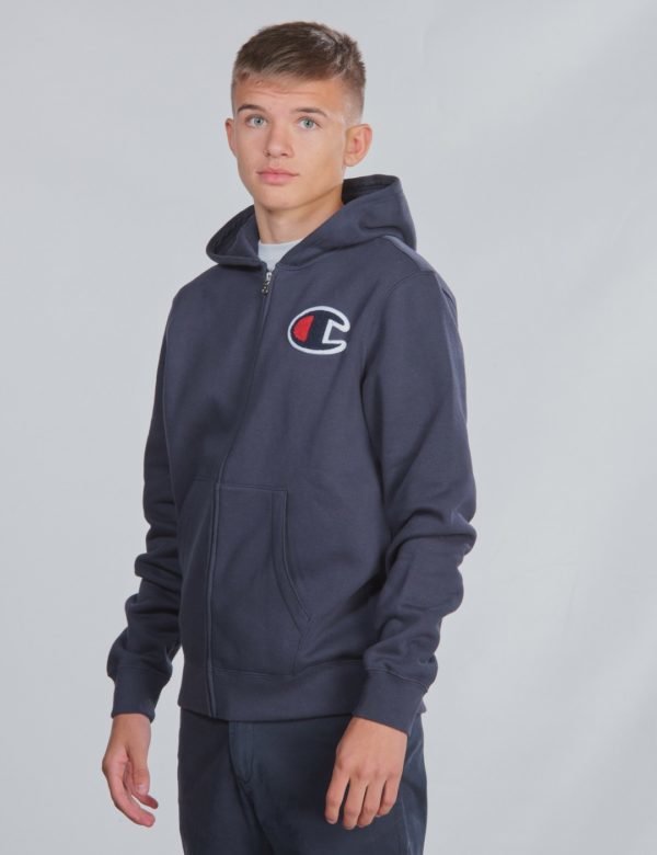 Champion Rochester Hooded Full Zip Sweatshirt Huppari Sininen