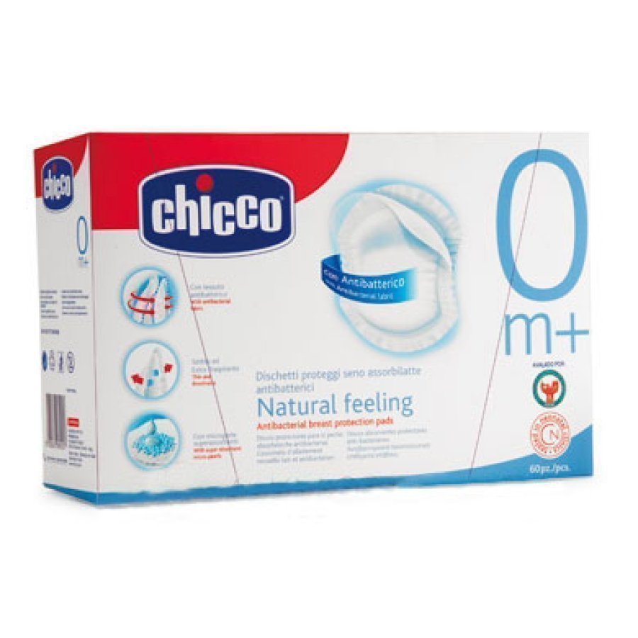 Chicco Antibakteeriset Liivinsuojukset Natural Feeling 60 Kpl