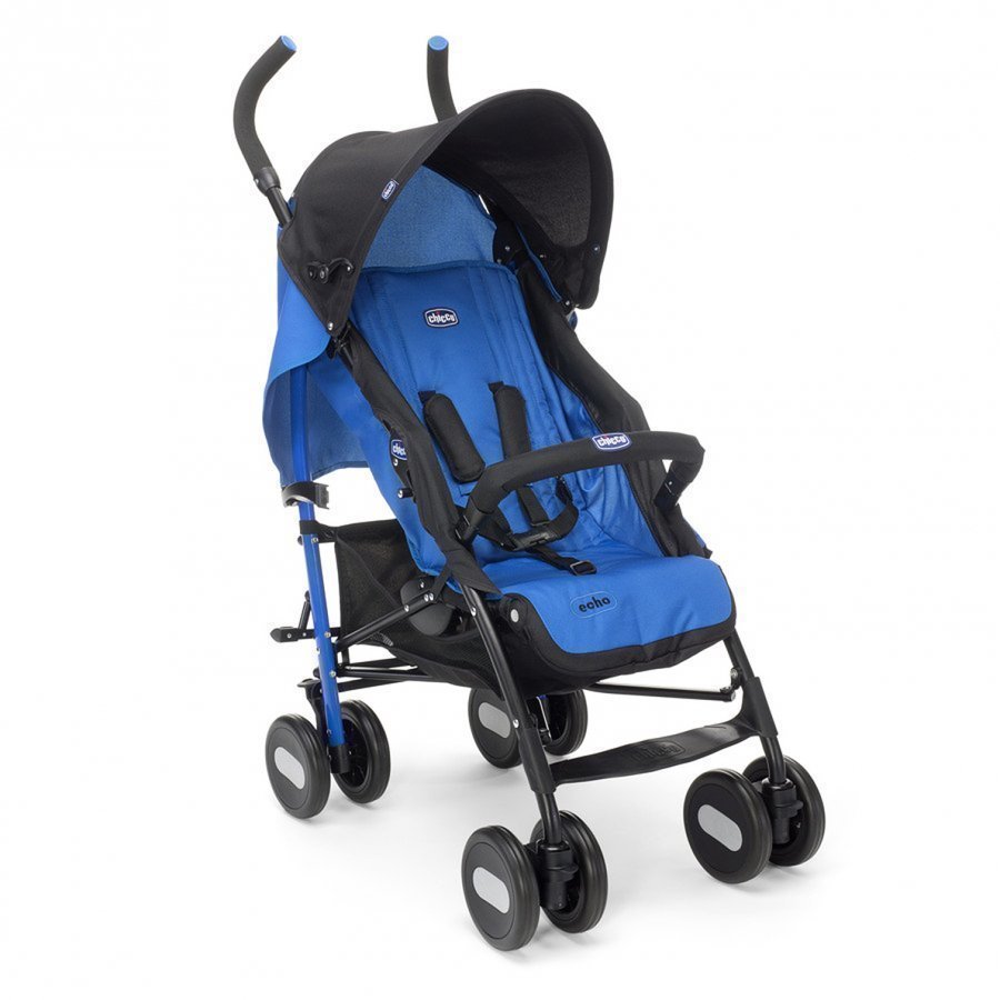 Chicco Echo Stroller With Bumper Bar Deep Blue Sateenvarjorattaat