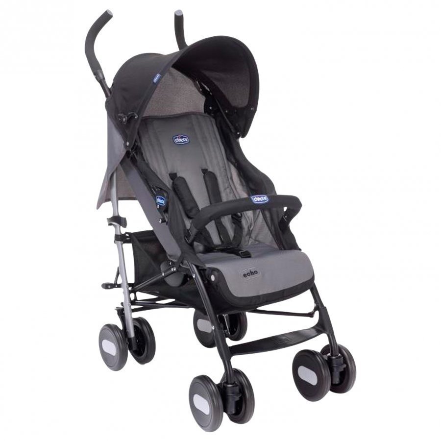 Chicco Echo Stroller With Bumper Bar In Coal Sateenvarjorattaat