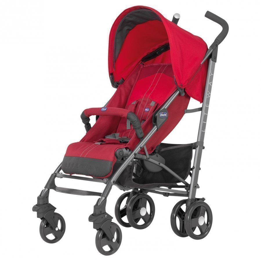 Chicco Liteway Stroller With Bumper Bar Red Sateenvarjorattaat