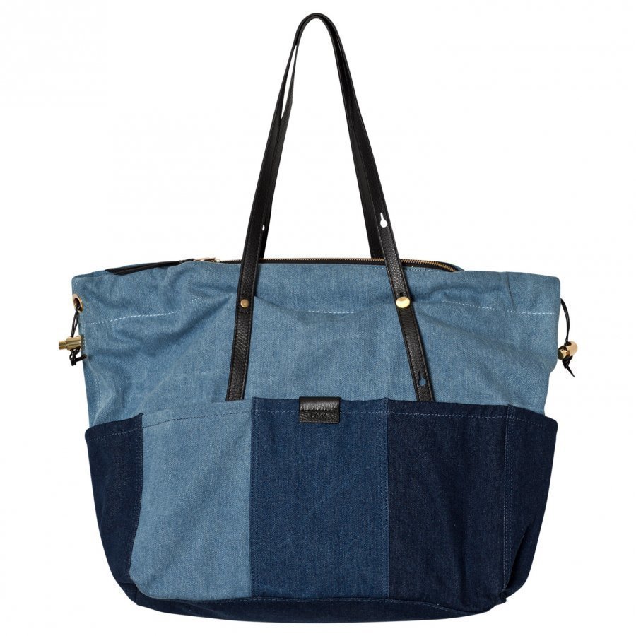 Chloé Blue Denim Patchwork Changing Bag Hoitolaukku