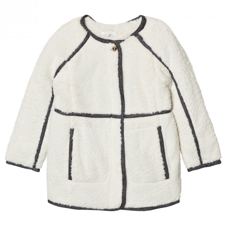 Chloé Faux Fur Plush Coat Off White F Turkis