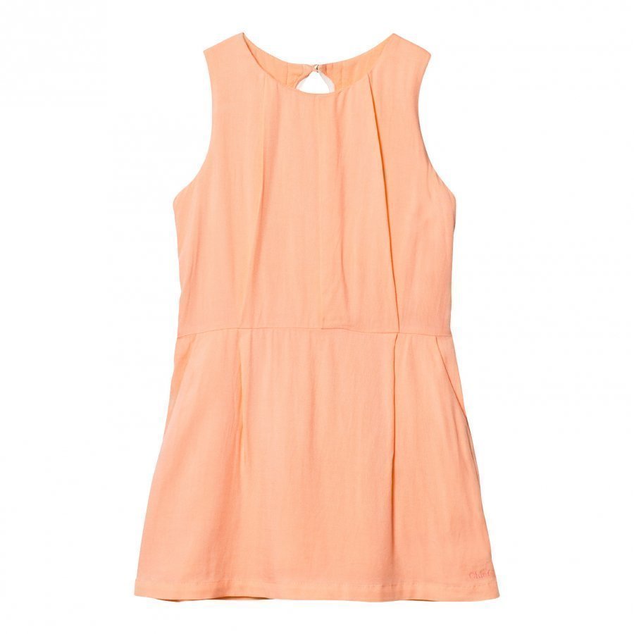 Chloé Pale Pink Woven Dress With Ric Rac Detail Juhlamekko