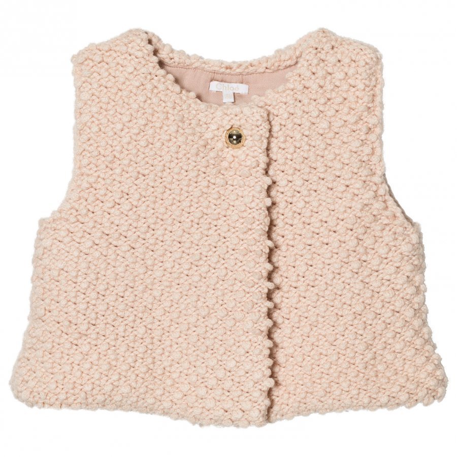 Chloé Pink Textured Knitted Vest Toppaliivi