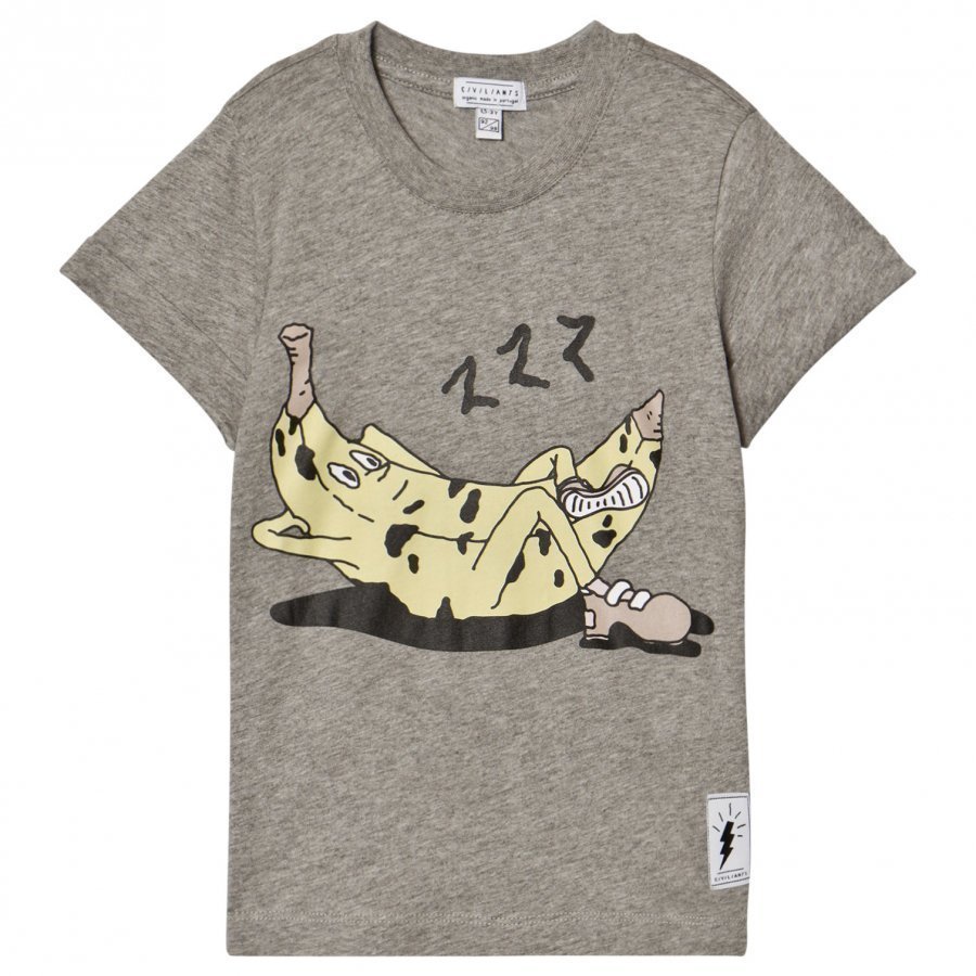 Civiliants Banana Print Tee Grey T-Paita