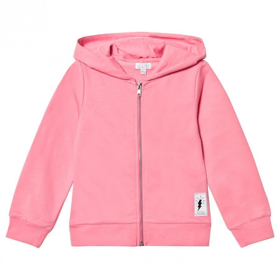 Civiliants Flash Print Zip Hoodie Pink Huppari