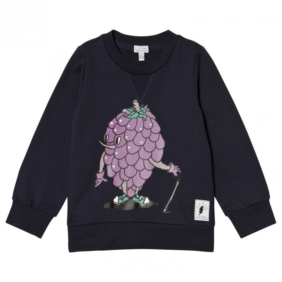 Civiliants Grape Print Sweater Navy Oloasun Paita