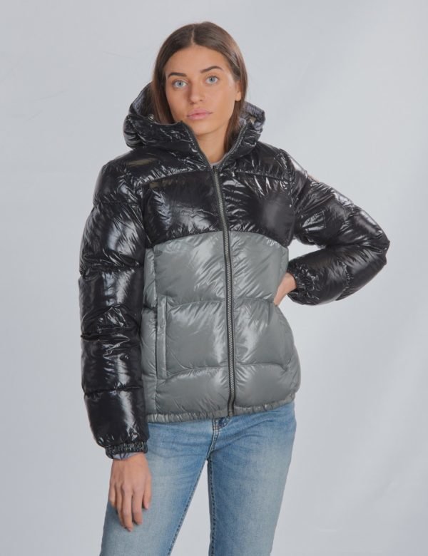 Colmar Ultra Glossy Colourblock Down Jacket Takki Musta