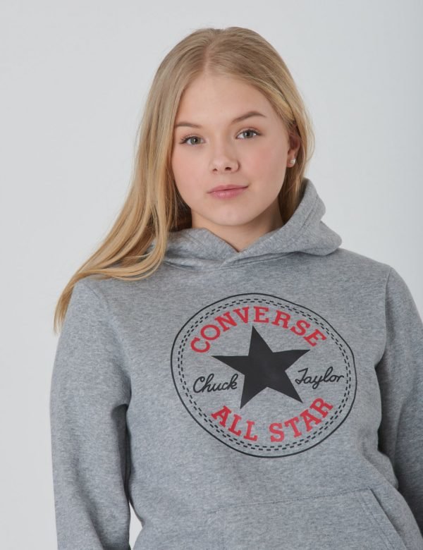 Converse Fleece Chuck Patch Hoodie Huppari Harmaa