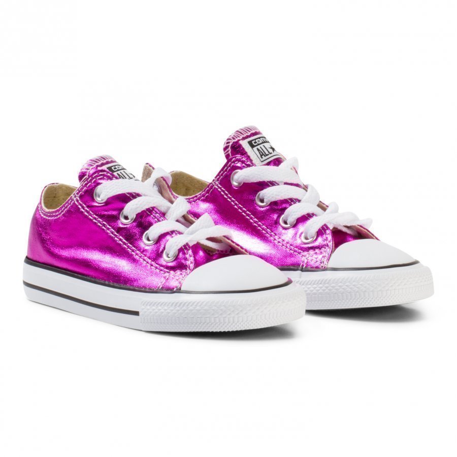 Converse Metallic Pink Chuck Taylor All Star Ox Trainers Lenkkarit