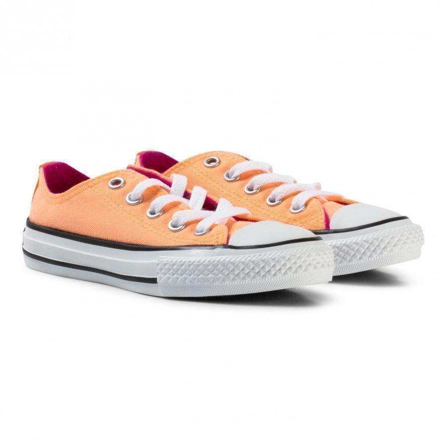 Converse Orange Chuck Taylor All Star Double Tongue Junior Trainers Lenkkarit