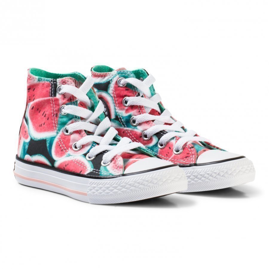 Converse Pink Watermelon Print Chuck Taylor Hi Tops Korkeavartiset Kengät