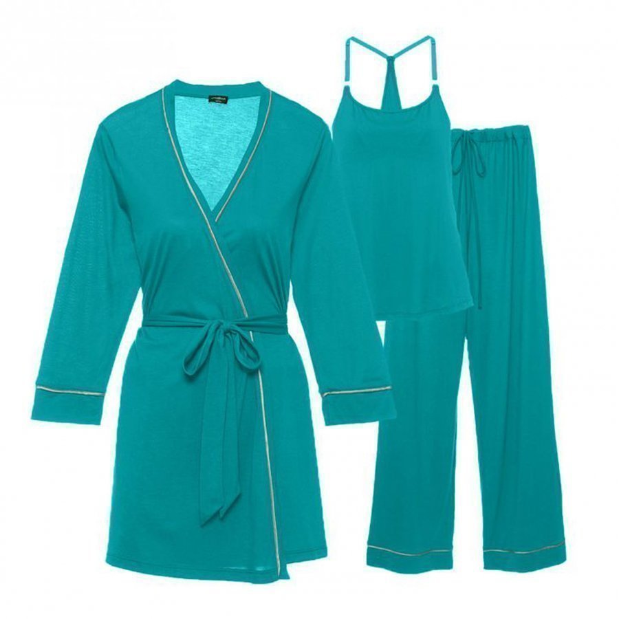 Cosabella Maternity Bella Maternity 3-Piece Pyjama Set Sea Green/Mist Green Raskauden Yöasu