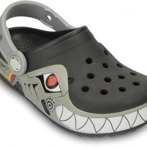 Crocs Pistokkaat Crocband Lights Robo Shark Musta/Hopea