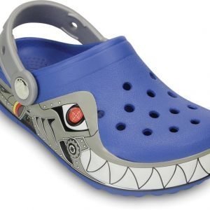 Crocs Pistokkaat Crocband Lights Robo Shark Sea Blue/Silver