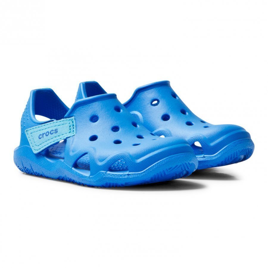 Crocs Solid Blue Swiftwater Wave Shoes Slip On Sandaalit