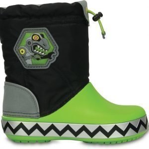 Crocs Talvisaappaat Vilkkuva pohja LodgePoint Robo Sau Black/Volt Green