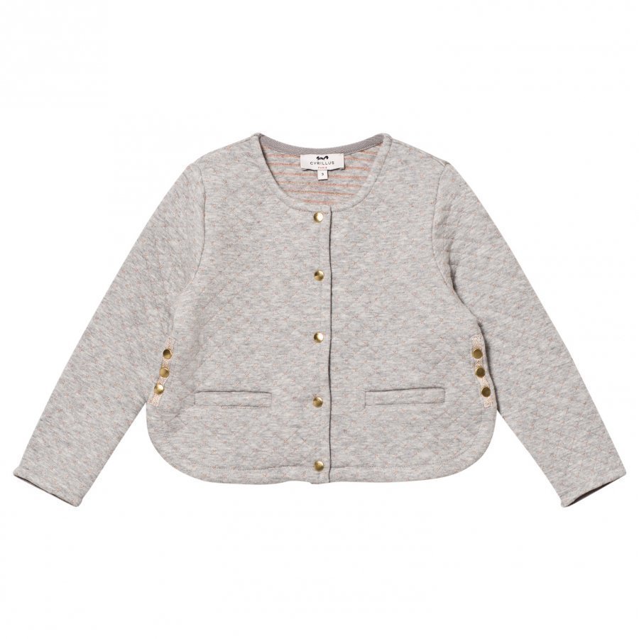 Cyrillus Grey Quilted Cardigan Tikkitakki