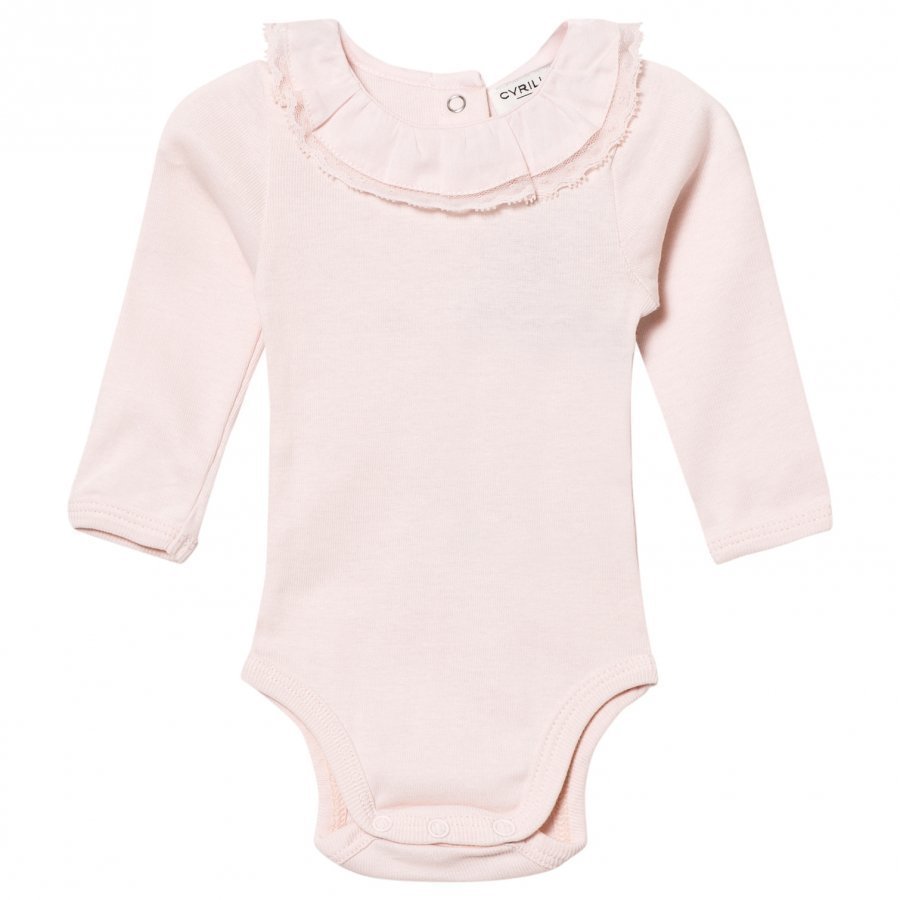 Cyrillus Pale Pink Long Sleeve Baby Body Frill Collar Body