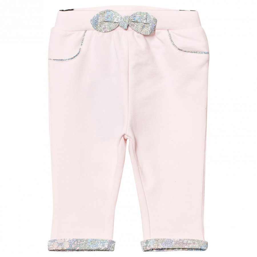 Cyrillus Pale Pink Pants Floral Bow Housut