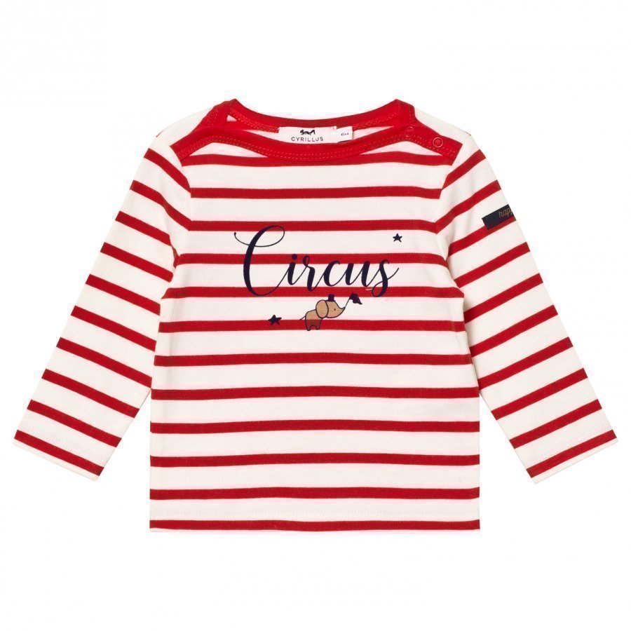 Cyrillus Red/White Stripe Long Sleeve Tee Pitkähihainen T-Paita
