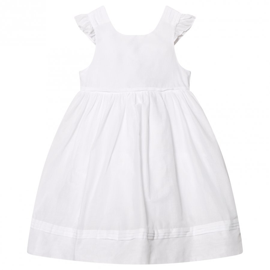 Cyrillus White Frill Sleeve Dress Mekko