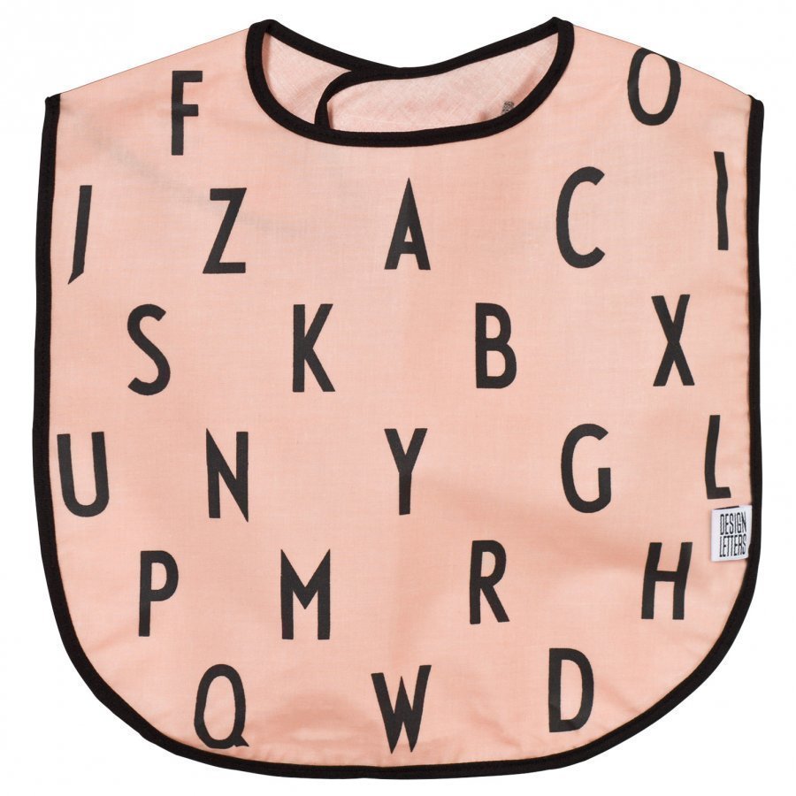 Design Letters Aj Bib Pink Ruokalappu