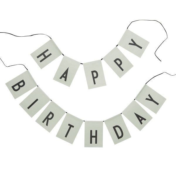 Design Letters Happy Birthday Lippunauha Vaaleanvihreä