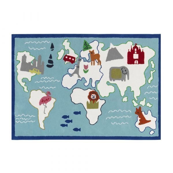 Designers Guild Kids Around The World Aqua Matto