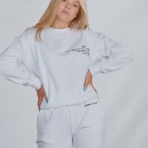 Designers Remix Girls Lr Logan Text Sweat Neule Valkoinen