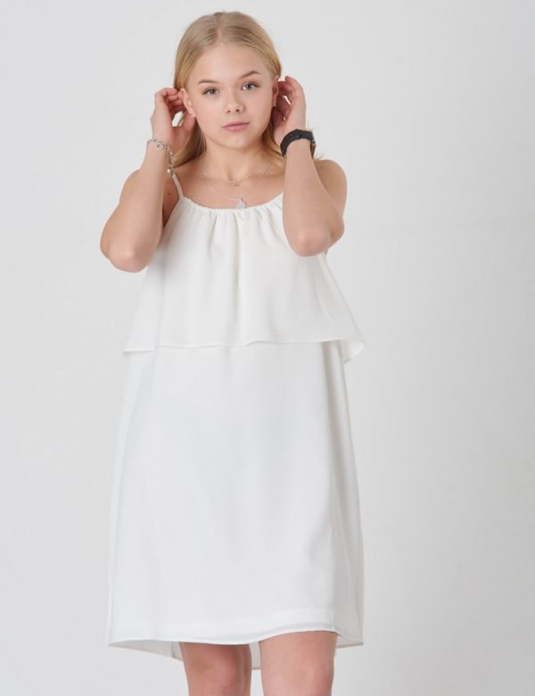 Designers Remix Girls Mirah Layer Dress Mekko Valkoinen