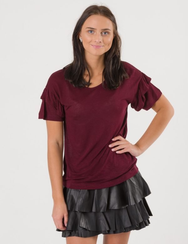 Designers Remix Girls New Blos Ruffle Tee T-Paita Punainen