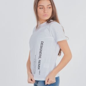 Designers Remix Girls Stanley Side Logo Tee T-Paita Valkoinen